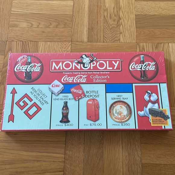 Other - Coca-Cola Monopoly Collectors Edition Board Game Vintage 1999 Coke NEW Sealed